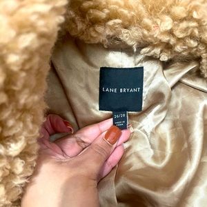 Long teddy pea coat .